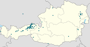 Kaart van Kufstein met markeringen voor elke ondertekenaar