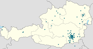 Mapa de Graz con etiquetas para cada partidario.