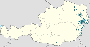Burgenland kartta tunnisteilla jokaiselle kannattajalle