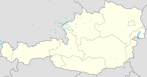 Mapa mesta Horné Rakúsko so značkami pre jednotlivých podporovateľov