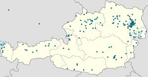 Map of Austria with markings for the individual supporters