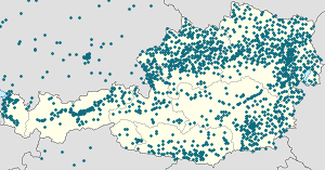 Karte von Österreich mit Markierungen für die einzelnen Unterstützenden