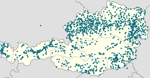 Map of Austria with markings for the individual supporters