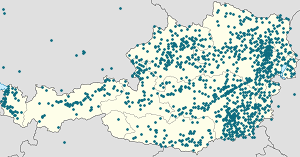 Map of Styria with markings for the individual supporters