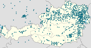Map of Vienna with markings for the individual supporters