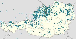 Karte von Land Salzburg mit Markierungen für die einzelnen Unterstützenden