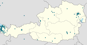 Map of Altach with markings for the individual supporters