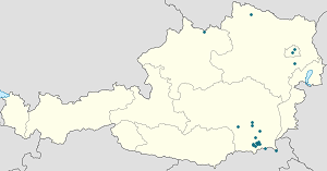 Mapa de Leibnitz (Áustria) com marcações de cada apoiante