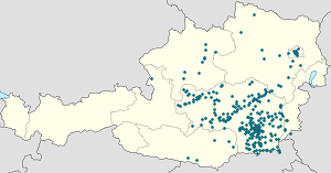 Map of Styria with markings for the individual supporters