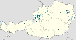 Mapa města Mondsee se značkami pro každého podporovatele 