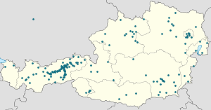 Map of Tyrol with markings for the individual supporters
