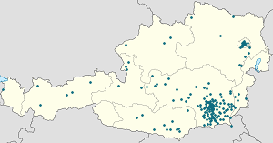 Map of Graz with markings for the individual supporters