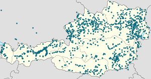 Map of Austria with markings for the individual supporters