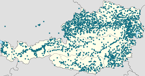 Map of Austria with markings for the individual supporters