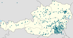 Map of Styria with markings for the individual supporters
