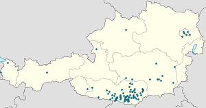 Biresyel destekçiler için işaretli Klagenfurt haritası