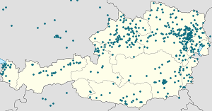 Karta över Wien med taggar för varje stödjare