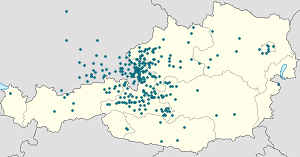 Map of Salzburg with markings for the individual supporters