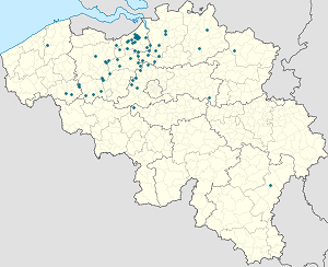 Mapa de Stekene com marcações de cada apoiante