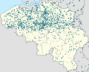 Map of Belgium with markings for the individual supporters
