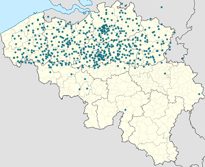 Kaart van Vlaams Gewest met markeringen voor elke ondertekenaar