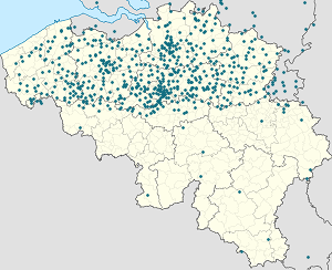 Mapa de Región Flamenca con etiquetas para cada partidario.
