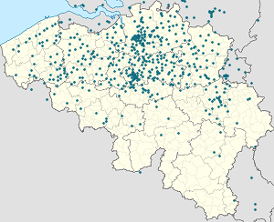 Map of Antwerp with markings for the individual supporters