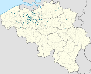 Mappa di Arrondissement di Gand con ogni sostenitore 