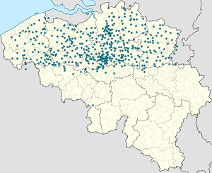 Map of Flemish Region with markings for the individual supporters