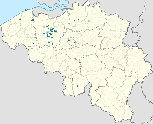 Karta mjesta Belgija s oznakama za svakog pristalicu