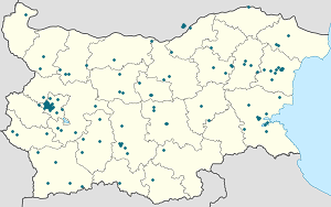 Map of Bulgaria with markings for the individual supporters