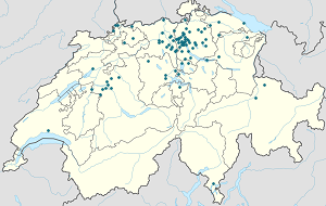 Map of Switzerland with markings for the individual supporters