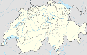 Mapa mesta Schwyz so značkami pre jednotlivých podporovateľov
