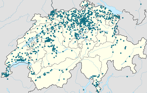Carte des Suisse avec des marqueurs pour chaque supporter