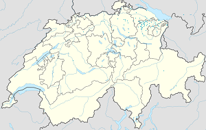 Mapa mesta Uzwil so značkami pre jednotlivých podporovateľov