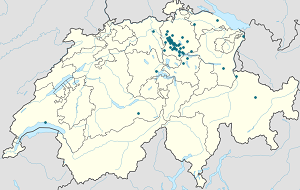 Karte von Erlenbach mit Markierungen für die einzelnen Unterstützenden