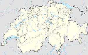 Mapa mesta Langenthal so značkami pre jednotlivých podporovateľov