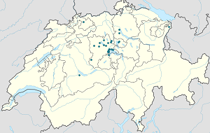 Map of Lucerne with markings for the individual supporters
