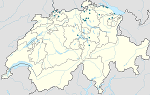 Mapa Szwajcaria z zaznaczonymi osobami wspierającymi