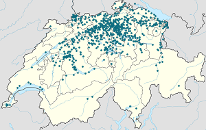 Map of Switzerland with markings for the individual supporters