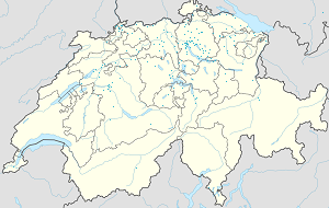 Mapa města Švýcarsko se značkami pro každého podporovatele 
