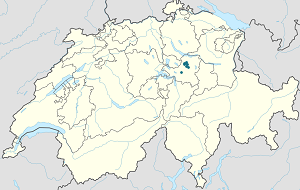 Kart over Einsiedeln med markører for hver supporter