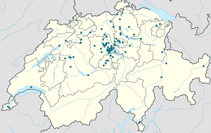 Kaart van Luzern met markeringen voor elke ondertekenaar
