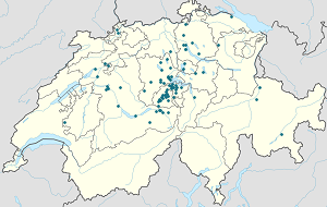Mapa Giswil z zaznaczonymi osobami wspierającymi