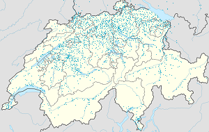 Karte von Schweiz mit Markierungen für die einzelnen Unterstützenden