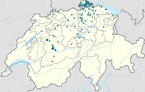 Map of Thayngen with markings for the individual supporters