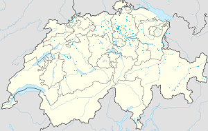 Harta lui Cantonul Graubünden cu marcatori pentru fiecare suporter
