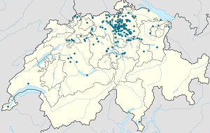 Map of Opfikon with markings for the individual supporters