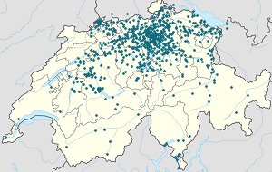 Map of Zürich District with markings for the individual supporters