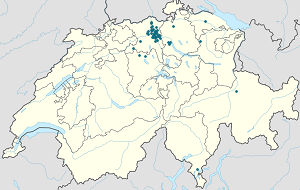 Map of Baden District with markings for the individual supporters